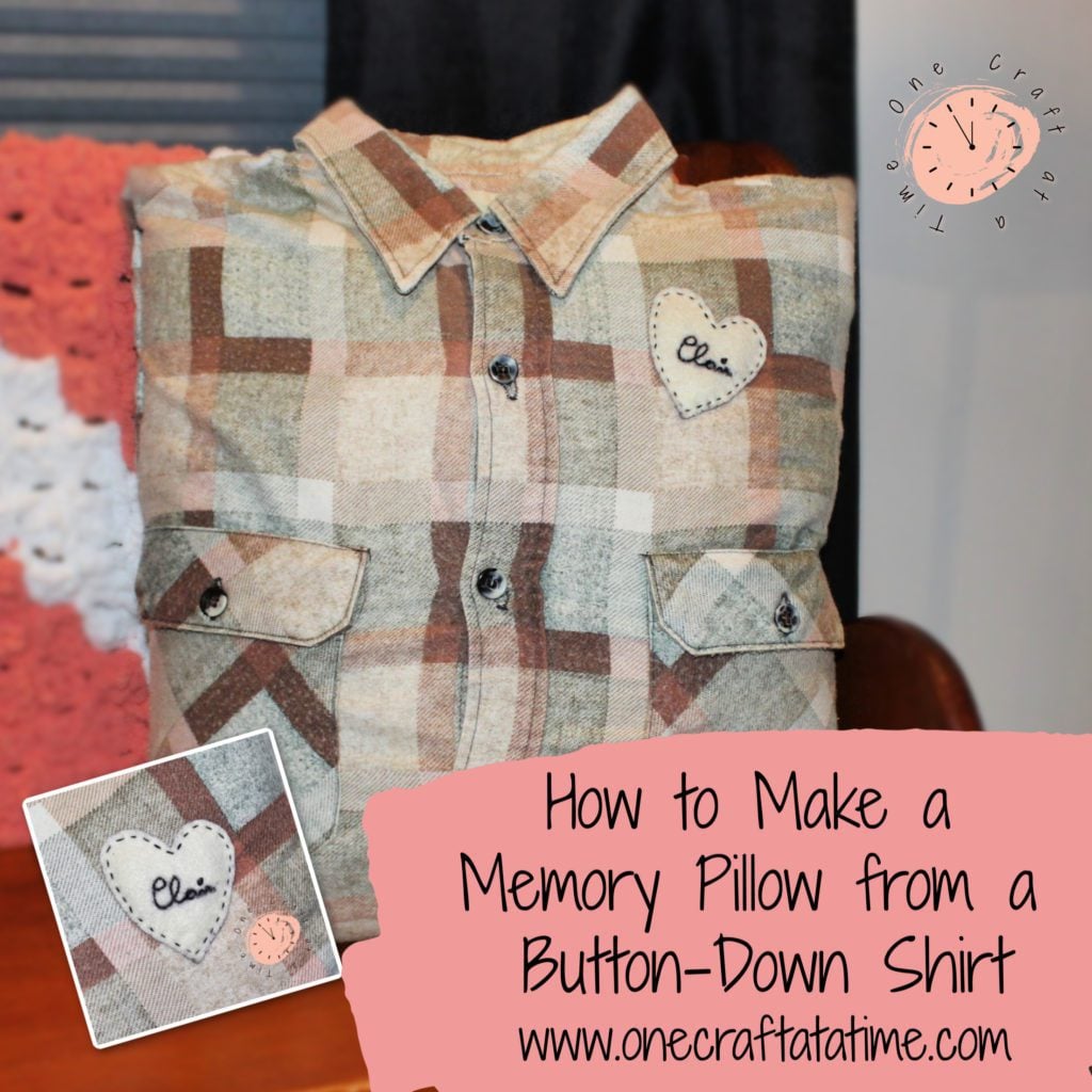 dress shirt pillow Memory Shirt Pillow: Patchwork Keepsake Cushion