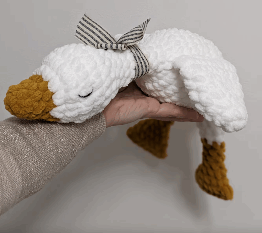 Sleeping Goose Hug Toy by Linen Spring