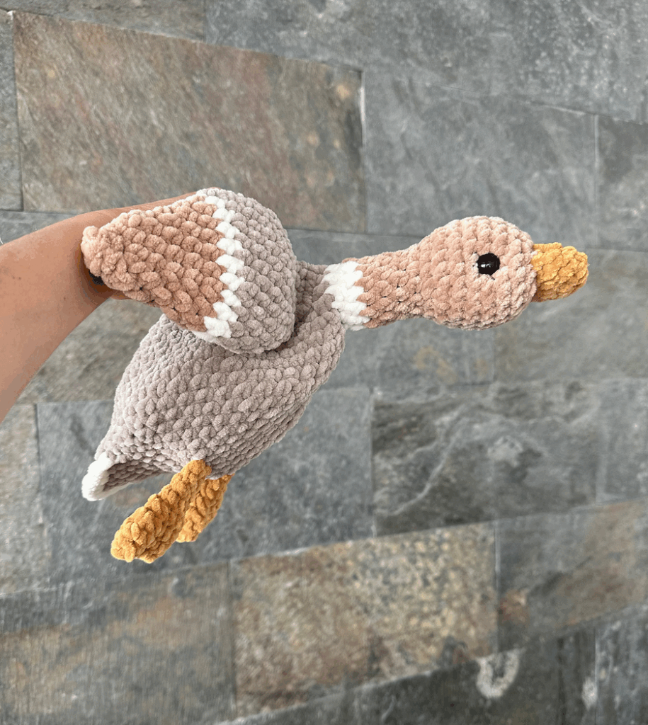 Wild Goose Snuggle Toy crochet pattern by Crochet Lovely Crochet.